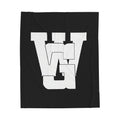 Velveteen Plush Blanket with Bold White Varsity 'W' — Cozy Throw for Dorms, Game Days & Gifts